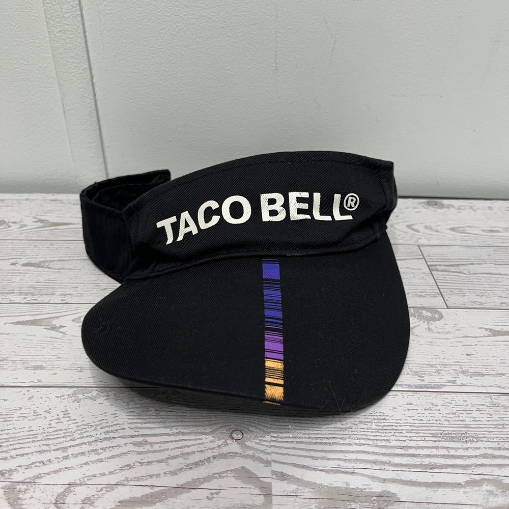 Taco Bell Employee Uniform Visor Black Snapback Hat Logo TBN5004BK
